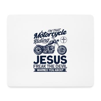 Motorcycle Biker Chopper Motorcyclist Gift - Mouse Pad (horizontal) - white - Front