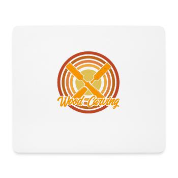 Holzschnitzerei Schreiner Holzbearbeitung Geschenk - Mousepad (Querformat) - Weiß - Vorne