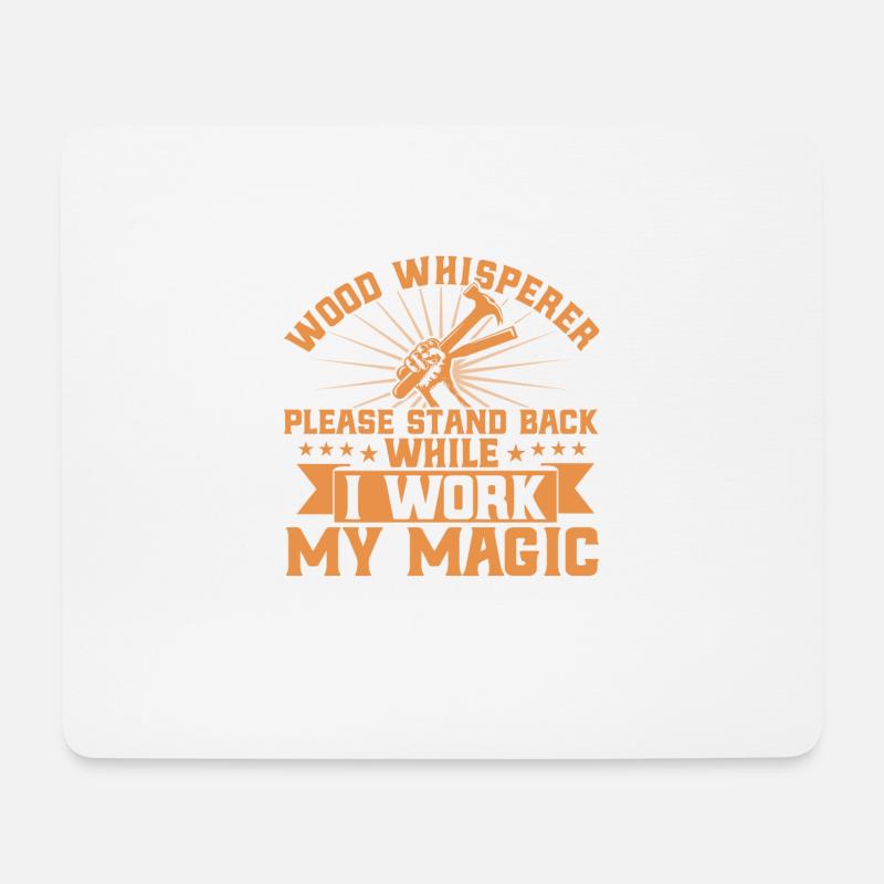 Holzbearbeitung Schreiner Holzarbeiter Geschenk - Mousepad (Querformat) - Weiß