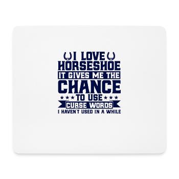 Horseshoe Throwing Horseshoe Throwing Horseshoe Launcher - Mouse Pad (horizontal) - white - Front