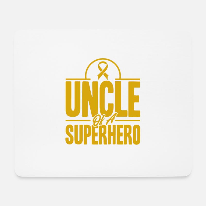 Gelbe Schleife Überlebender von Kinderkrebs Unters - Mousepad (Querformat) - Weiß