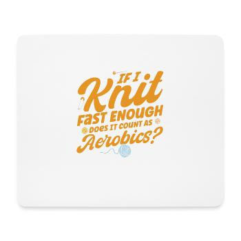 Knitting Funny Knitter Knitting Gift - Mouse Pad (horizontal) - white - Front