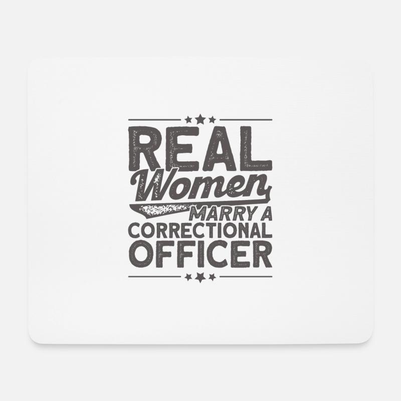 Gefängniswärter Handschellen Justizvollzugsbeamter - Mousepad (Querformat) - Weiß