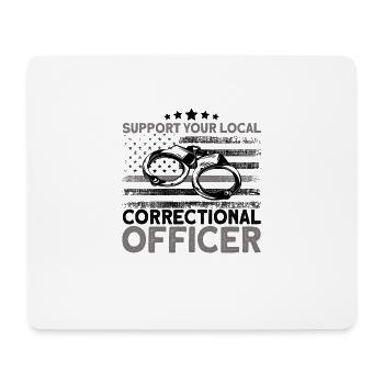 Agent correctionnel Menottes Gardien de prison - Tapis de souris (format paysage) - blanc - Devant