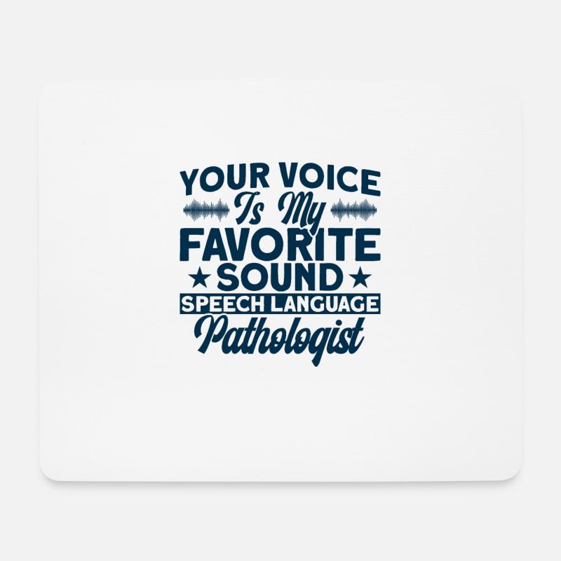 Unterstützung Sprach Logopädie Pathology Monat Log - Mousepad (Querformat) - Weiß