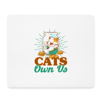 Katzen Sprüche Katze Katzen Liebhaber Geschenk - Mousepad (Querformat) - Weiß - Vorne