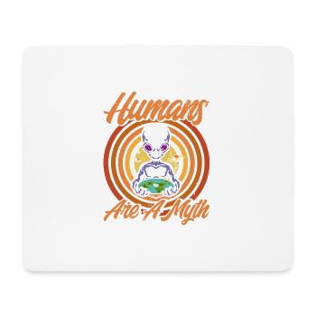 Les humains sont un mythe extraterrestre cadeau - Tapis de souris (format paysage) - blanc - Devant
