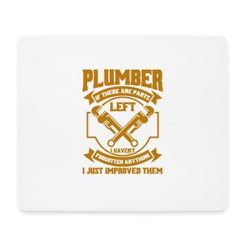 Wenn Teile übrig sind habe ich nichts vergessen Kl - Mousepad (Querformat) - Weiß - Vorne