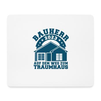 Bauherr 2023 Auf Dem Weg Zum Traumhaus Bauherr Ges - Mousepad (Querformat) - Weiß - Vorne