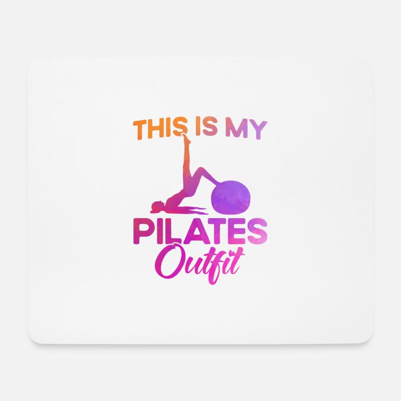Pilates Ceci est mon cadeau de tenue Pilates - Tapis de souris (format paysage) - blanc