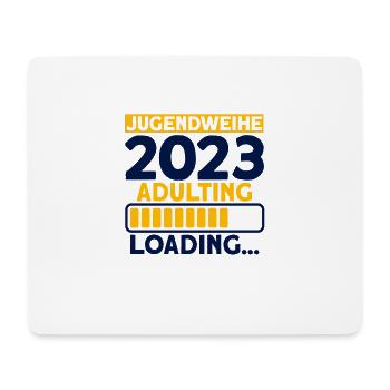 Jugendweihe 2023 Adulting Loading… Geschenk - Mousepad (Querformat) - Weiß - Vorne
