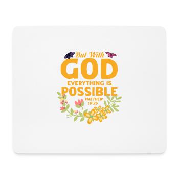 Jesus God Christian Bible Verse Gift - Mouse Pad (horizontal) - white - Front