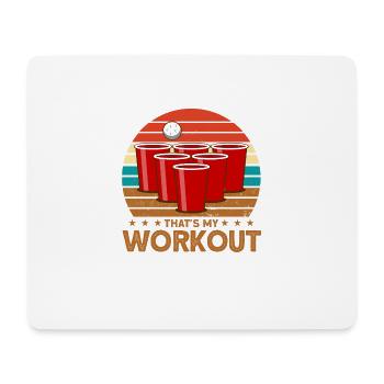 Bier Pong Champion Das ist mein Workout Geschenk - Mousepad (Querformat) - Weiß - Vorne