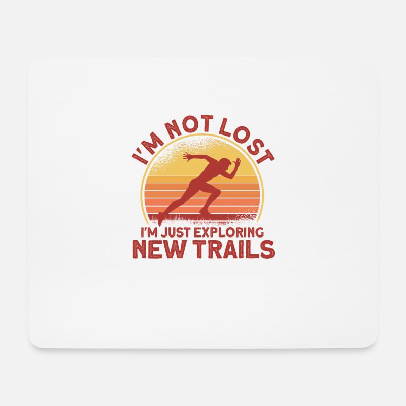Ultramarathonläufer Ultramarathon Ultralauf Gesche - Mousepad (Querformat) - Weiß