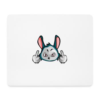 Cool Rabbit - Mousepad (Querformat) - Weiß - Vorne