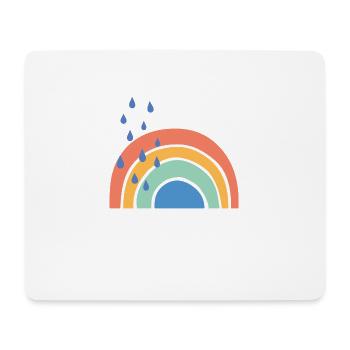 Pas de pluie Pas d’arcs-en-ciel - Tapis de souris (format paysage) - blanc - Devant
