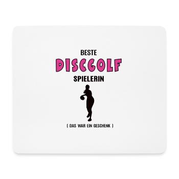 Discgolf Spielerin Beste Discgolferin Geburtstag - Mousepad (Querformat) - Weiß - Vorne
