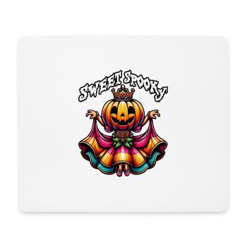 Halloween Kürbis Prinzessin mit buntem Kleid - Mousepad (Querformat) - Weiß - Vorne