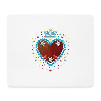 78 Lebkuchenherz Schatzilein Dein Text - Mousepad (Querformat) - Weiß - Vorne