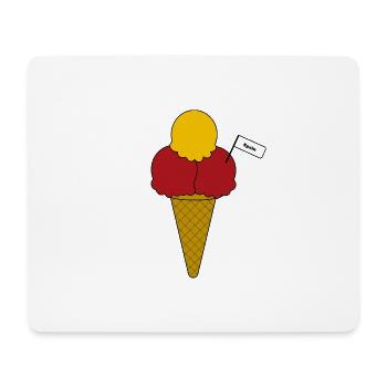 Spain Flag Eis cream Eiscreme - Mousepad (Querformat) - Weiß - Vorne