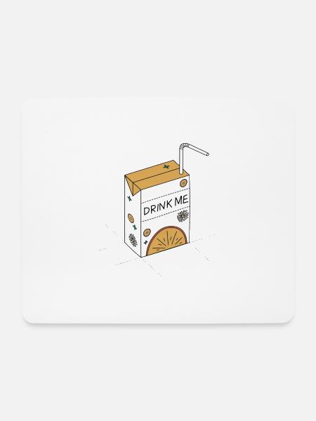 Orangensaft isometrisch - Mousepad (Querformat) - Weiß