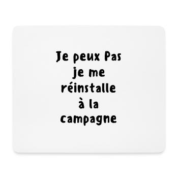 Je peux pas je me réinstalle à la campagne - Tapis de souris (format paysage) - blanc - Devant