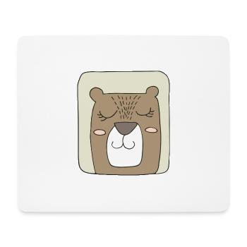 ourse - Tapis de souris (format paysage) - blanc - Devant