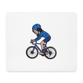 Kamala Harris Bike - Mouse Pad (horizontal) - white - Front