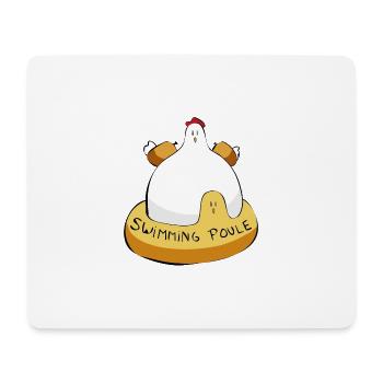 Swimming Poule - Tapis de souris (format paysage) - blanc - Devant