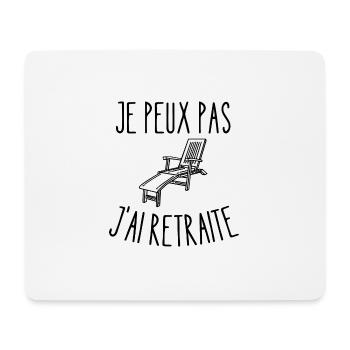 je peux pas j'ai retraite - Tapis de souris (format paysage) - blanc - Devant
