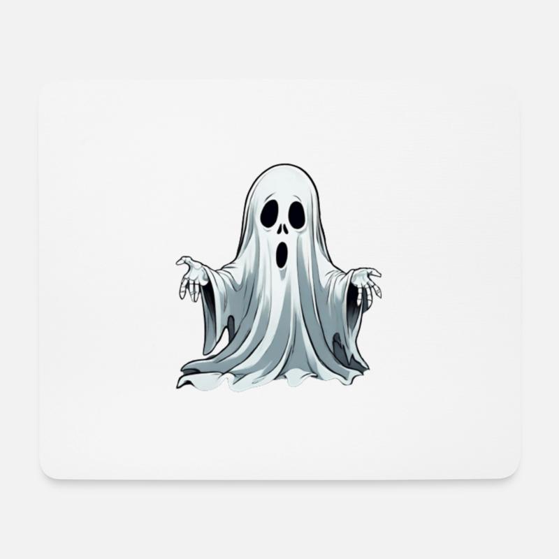 Halloween-Geist - Mousepad (Querformat) - Weiß