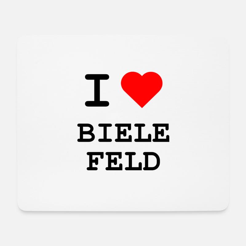 Ich liebe Bielefeld / I love Bielefeld - Mousepad (Querformat) - Weiß
