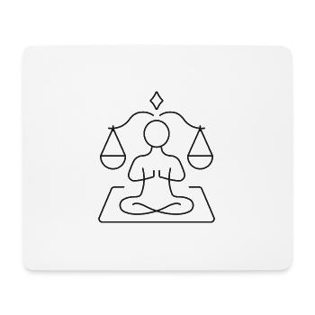 Yoga Balance im Zen-Stil - Mousepad (Querformat) - Weiß - Vorne