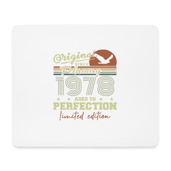 Anniversaire février 1978 - Tapis de souris (format paysage) - blanc - Devant