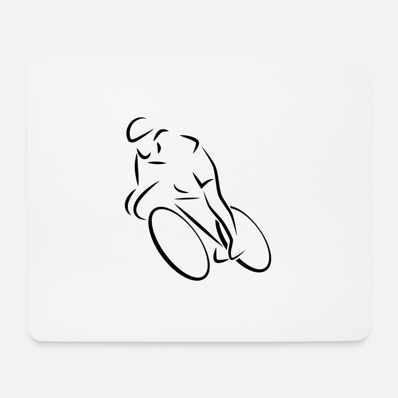 Rennrad - Mousepad (Querformat) - Weiß