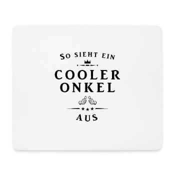 So sieht ein cooler Onkel aus - Mousepad (Querformat) - Weiß - Vorne