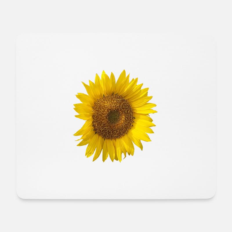 Sonnenblume - Mousepad (Querformat) - Weiß