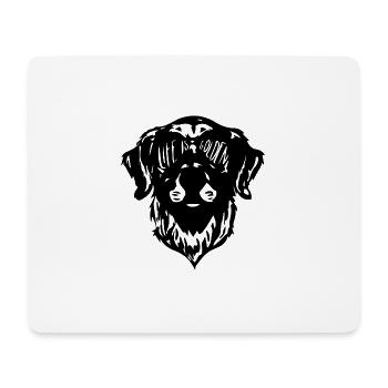 Hund Chien - Tapis de souris (format paysage) - blanc - Devant