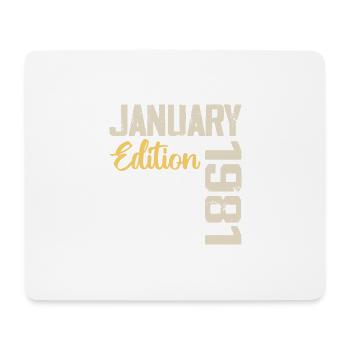 Birthday gift born in January 1981 - 1981 - Mouse Pad (horizontal) - white - Front