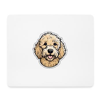 Goldendoodle Pudel Labradoodle Lockiger Hund beige - Mousepad (Querformat) - Weiß - Vorne