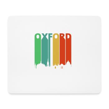 Weinlese Retro Oxford. Horizont. Stadtbild.England - Mousepad (Querformat) - Weiß - Vorne