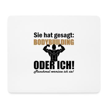 Bodybuilding - Mousepad (Querformat) - Weiß - Vorne