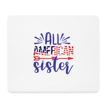 All American Sister - Tapis de souris (format paysage) - blanc - Devant