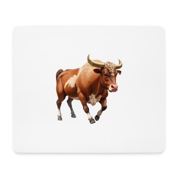 Taureau - Tapis de souris (format paysage) - blanc - Devant