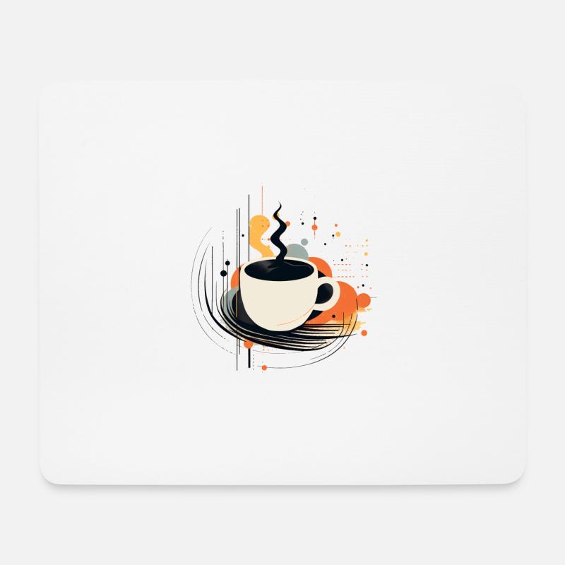 Tasse de café - Tapis de souris (format paysage) - blanc