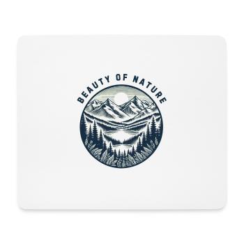 Berge Jahrgang - Mousepad (Querformat) - Weiß - Vorne