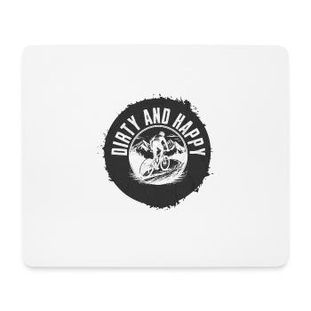 Dirty And Happy Bike Mountains Adventure - Mouse Pad (horizontal) - white - Front