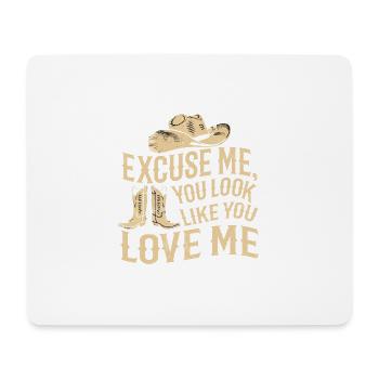 Excuse me you look like you love me - Tapis de souris (format paysage) - blanc - Devant