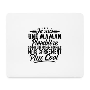 Maman Plombière: normale, mais en plus badass - Tapis de souris (format paysage) - blanc - Devant