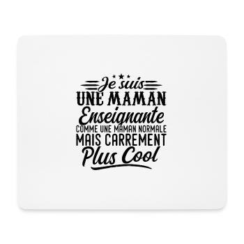 Maman Enseignante: normale, mais en plus badass - Tapis de souris (format paysage) - blanc - Devant